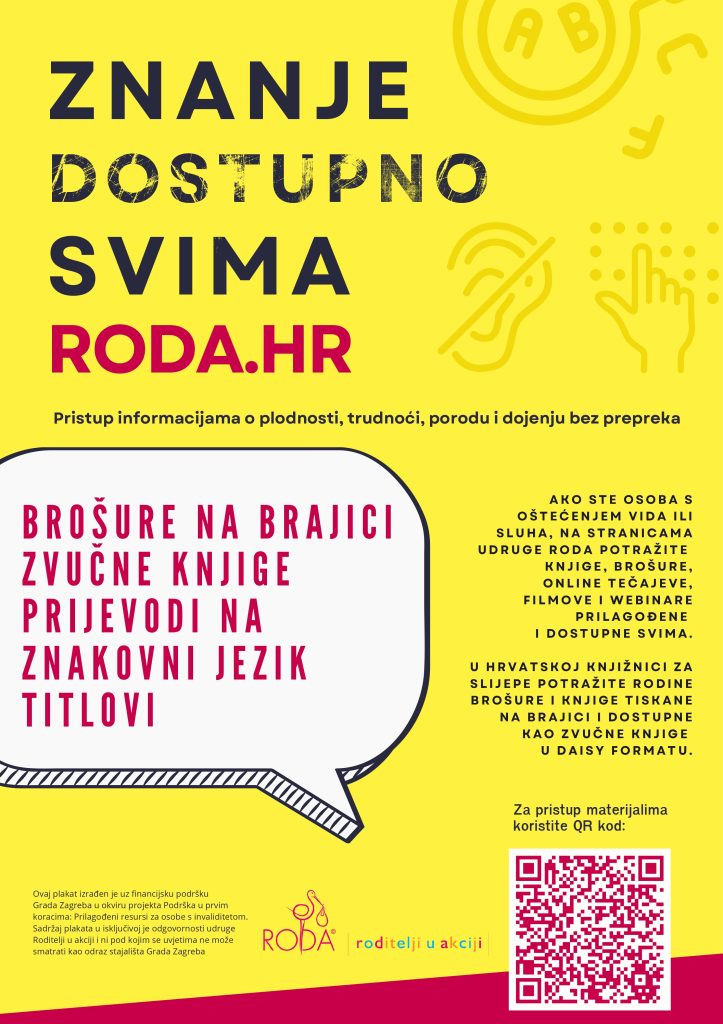 Plakat roda znanje dostupno svima