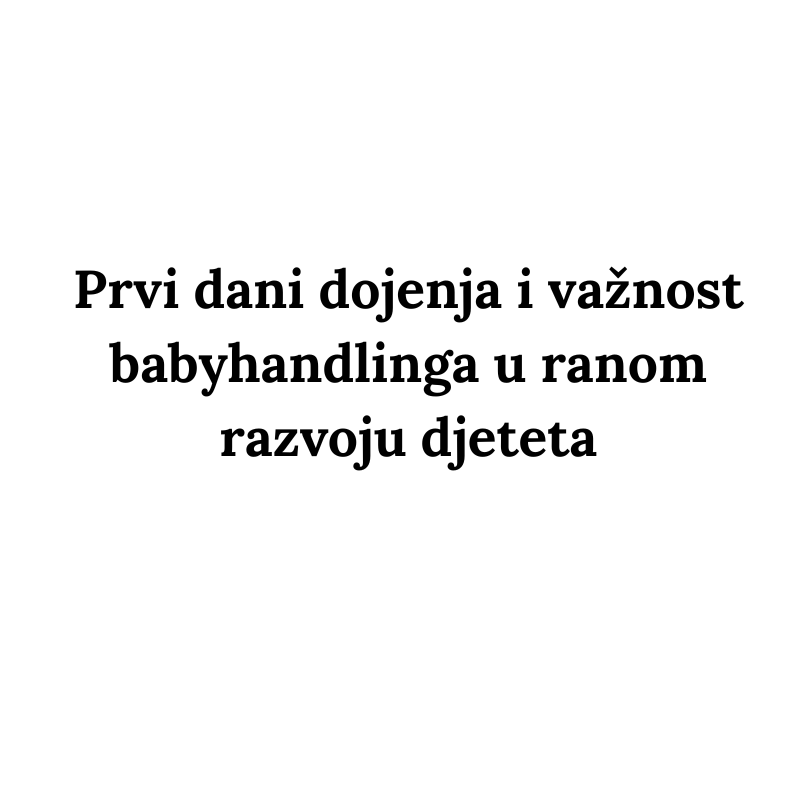 Prvi dani dojenja